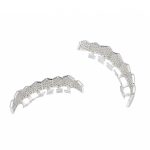 8 Zähne, quadratisch, Zirkonium, Goldzähne, Hip-Hop-Zahnspange, Silver Suit, Gold Suit, Silver Upper Teeth, Silver Lower Teeth, Gold Upper Teeth, Gold Lower Teeth – Bild 5