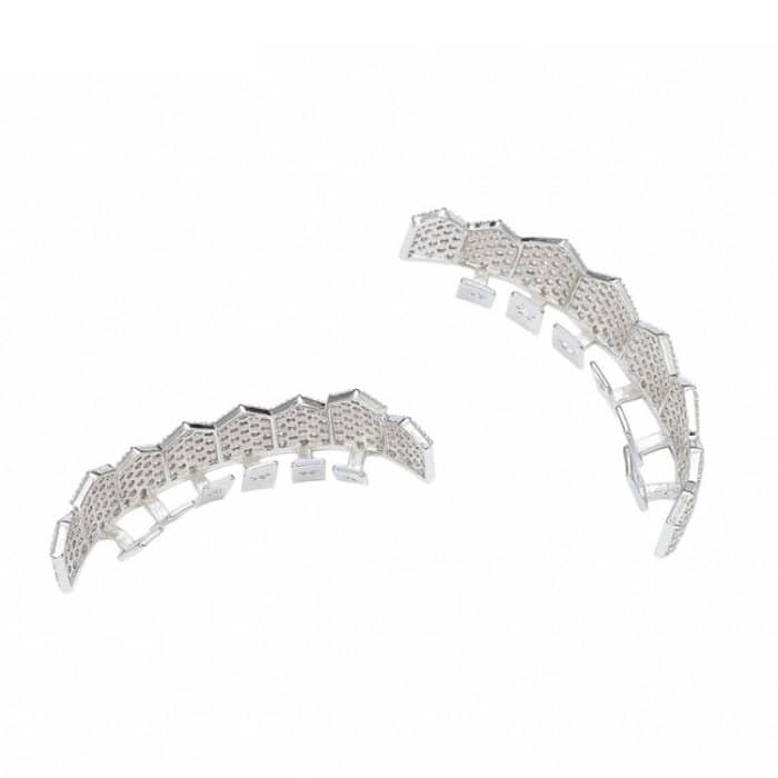 8 Zähne, quadratisch, Zirkonium, Goldzähne, Hip-Hop-Zahnspange, Silver Suit, Gold Suit, Silver Upper Teeth, Silver Lower Teeth, Gold Upper Teeth, Gold Lower Teeth – Bild 5