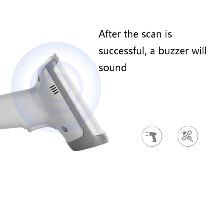 Deli 14950 eindimensionaler zweidimensionaler Scanner Supermarkt Catering Scanpistole, Wired (Black), Wired (White), Wireless (Black), Wireless (White) – Bild 5