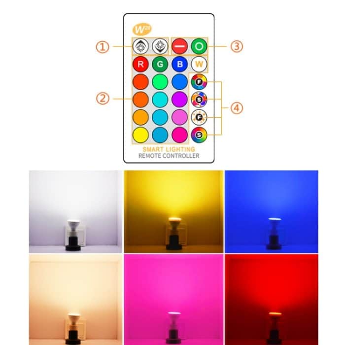 GU10 8W AC85-265V Dimmbarer LED-Strahler mit Fernbedienung, Weihnachtsdekoration, Heimbeleuchtung – Bild 4