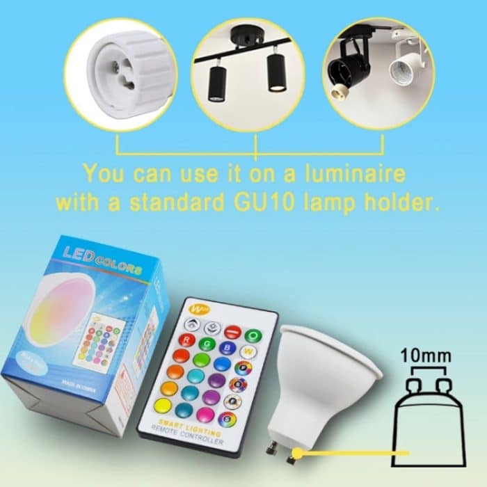 GU10 8W AC85-265V Dimmbarer LED-Strahler mit Fernbedienung, Weihnachtsdekoration, Heimbeleuchtung – Bild 10