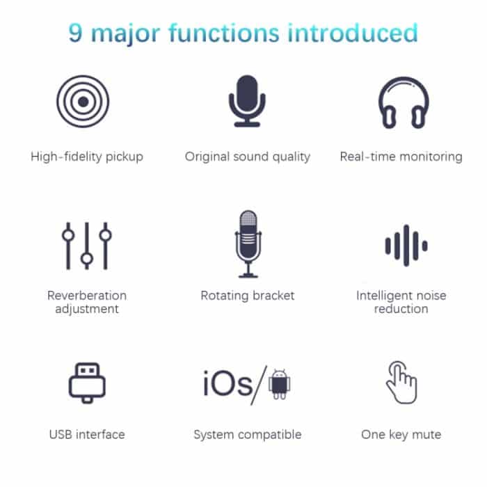 BM-86 USB-Kondensatormikrofon Sprachaufzeichnung Computermikrofon Live-Übertragungsausrüstungsset, Standard, Cantilever Bracket Set, Standard+Small Blowout Prevention Net – Bild 3