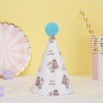 20 Stück süße Kinder Bronzing Geburtstagshüte Kuchen Backen Dekoration Partyhüte, Cats, Unicorn, Wave Point, Daisy, Happy Birthday, Star & Moon Bronzing, Golden Ball Cap Happy Birthday, Golden Ball Cap 2 Monster, Golden Ball Cap Spaceman...