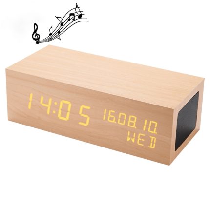 Bluetooth-Lautsprecher mit Holzuhr