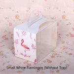 50-teiliges Set, tragbare, transparente Kuchenbox, Mousse-Gebäck-Verpackungsbox, Small White Flamingos (Without Tray), Small Dark Green Leaves (Without Tray), Small Pink Geometric (Without Tray), Small Green Flamingos (Without Tray)... – Bild 6