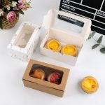 25 Stück Fenster-Cupcake-Verpackungsbox, Muffin-Kuchenbox mit Innenstütze, 2 In One (White), 2 In One (Marble), 2 In One (Kraft Paper), 4 In One (White), 4 In One (Marble), 4 In One (Kraft Paper), 6 In One (White), 6 In One (Marble)... – Bild 5