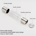 Manuelle 2-in-1-Edelstahl-Pfeffermühle Doppelkopf-Pfeffermühle – Bild 3