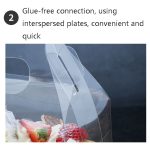 50 Stück tragbare lange Kuchenrolle, transparente Box, Gebäck, Backverpackung, Box, Small Roll (13x8x10cm), Half Roll (16x9x9cm) – Bild 4