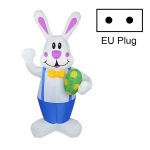 HC-FHJ-12002 Osterdekoration Cartoon aufblasbares Modell 1,9 m aufblasbares Kaninchen-Feiertags-Veranstaltungsort-Layout, EU Plug, US Plug, UK Plug, AU Plug