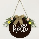 Heimdekorationen, Osterkranz, Schieß-Requisiten, Kranz, Türbehang, Brown Hello, Whiteboard Black Letter Welcome Sign, Dark Blue Welcome Wooden Sign, Dark Blue Easter Rabbit