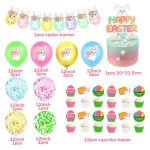 Ostern-Party-Dekoration, Pailletten-Ballon-Kuchen-Flaggen-Set, Sequin Pull Flag Cake Insert, Balloon Pull Flag Cake Insert, Full Set Of Balloons – Bild 5