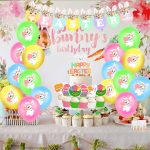 Ostern-Party-Dekoration, Pailletten-Ballon-Kuchen-Flaggen-Set, Sequin Pull Flag Cake Insert, Balloon Pull Flag Cake Insert, Full Set Of Balloons – Bild 2