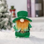 2 Stück St. Patrick's Day gesichtslose Puppe, Party-Dekoration, Requisiten, Puppenornament, Beard, Braids