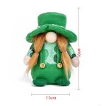 2 Stück St. Patrick's Day gesichtslose Puppe, Party-Dekoration, Requisiten, Puppenornament, Beard, Braids – Bild 3
