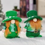 2 Stück St. Patrick's Day gesichtslose Puppe, Party-Dekoration, Requisiten, Puppenornament, Beard, Braids – Bild 5