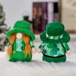 2 Stück St. Patrick's Day gesichtslose Puppe, Party-Dekoration, Requisiten, Puppenornament, Beard, Braids – Bild 6