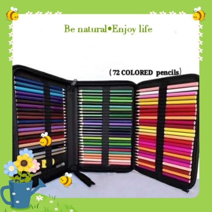 72 Farbe Sechseck ölig Buntstift Handtasche Set – Bild 4