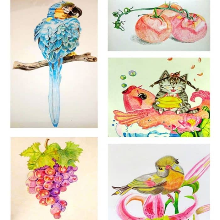 72 Farbe Sechseck ölig Buntstift Handtasche Set – Bild 8