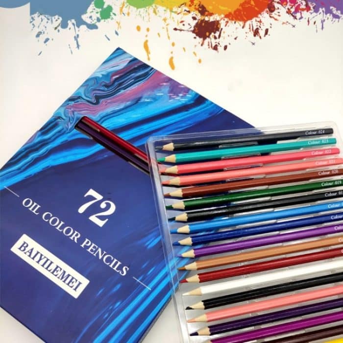 72-Farben Student Drawing Coloured Pencil Vollständige englische Version Set – Bild 7