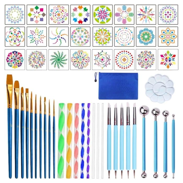 53 PCS Mandala Zeichenwerkzeug mit Aufbewahrungstasche – Bild 1