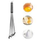 2 PCS Manuelle Schneebesen Edelstahl Glas Perle Ei Schneebesen Küche Haushalt Hand Backen Werkzeuge, Type A 12 Inch, Type A 10 Inch, Type B 12 Inch, Type B 10 Inch, Type C 12 inch, Type C  10 Inch