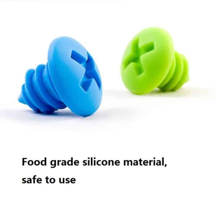 10 PCS Schraubenform Rotweinkonservierung Silikonflaschenverschluss Zufällige Farbabgabe – Bild 3