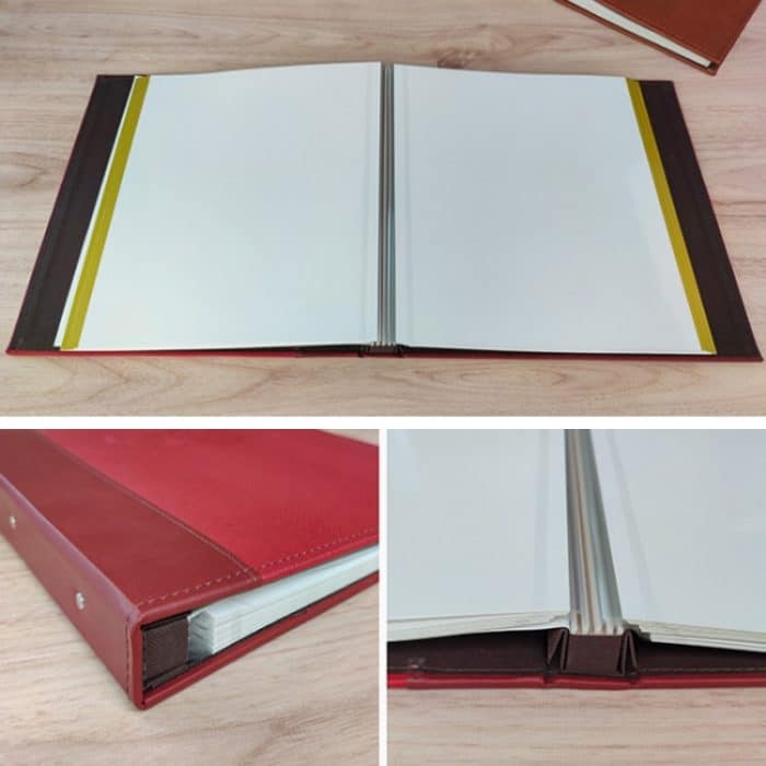 12-Zoll-Fotoalbum mit Ledereinband, 20 Seiten/40 Seiten, Gedenk-Wachstumsbuch, Retro-laminiertes, selbstklebendes DIY-Fotoalbum – Bild 5