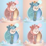 Kinder Drahtloses Singmikrofon Spielzeug für die Früherziehung, Blue, Pink, Upgraded Blue, Upgraded  Pink – Bild 2