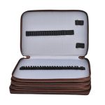 200-Loch-Kunstmalerei-Stift-Aufbewahrungstasche, großes Fassungsvermögen, Krokodilmuster, PU-Bleistiftbeutel, Black, Purple, Brown, Sapphire, Gray, Khaki Rose, Blue Rose, Green Rose, Pink Rose, Rose Red, Lake Blue – Bild 3