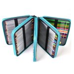 200-Loch-Kunstmalerei-Stift-Aufbewahrungstasche, großes Fassungsvermögen, Krokodilmuster, PU-Bleistiftbeutel, Black, Purple, Brown, Sapphire, Gray, Khaki Rose, Blue Rose, Green Rose, Pink Rose, Rose Red, Lake Blue – Bild 4