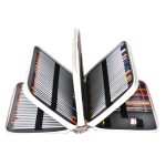 200-Loch-Kunstmalerei-Stift-Aufbewahrungstasche, großes Fassungsvermögen, Krokodilmuster, PU-Bleistiftbeutel, Black, Purple, Brown, Sapphire, Gray, Khaki Rose, Blue Rose, Green Rose, Pink Rose, Rose Red, Lake Blue – Bild 5