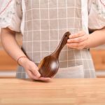 Antihaftbeschichteter Topf, Holzschaufel, Teakholz, Kochtopf, Schaufel, Geschirr, Sweet Spoon, Saving Spoon, Bent Spoon, Mixing Spoon, Filter Spoon, Curved Shovel, Thickened Oblique Shovel, Curved Spatula, Small Spoon, Medium Spoon, Long Handle Spoon...