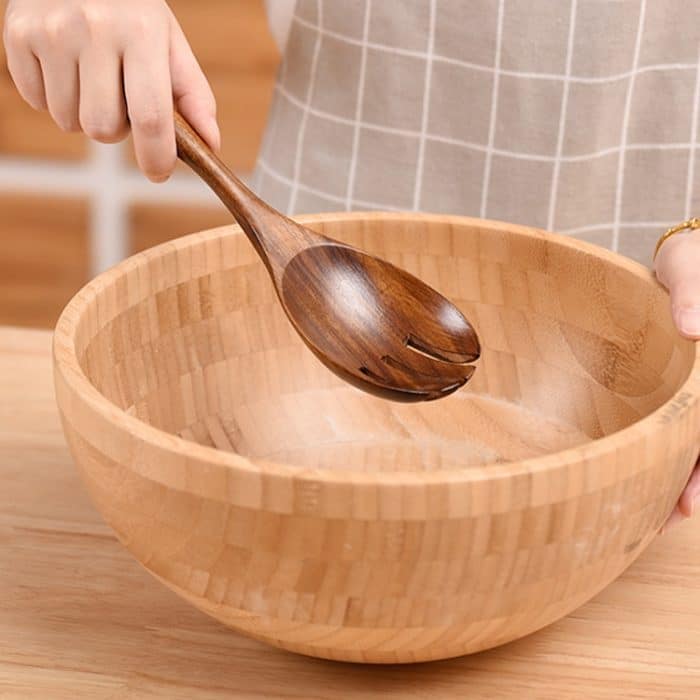 Antihaftbeschichteter Topf, Holzschaufel, Teakholz, Kochtopf, Schaufel, Geschirr, Sweet Spoon, Saving Spoon, Bent Spoon, Mixing Spoon, Filter Spoon, Curved Shovel, Thickened Oblique Shovel, Curved Spatula, Small Spoon, Medium Spoon, Long Handle Spoon... – Bild 6