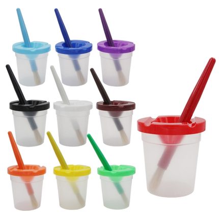 Kinder Kunststoff Stiftbecher Borsten Graffiti Malpinsel Set, HB-10 + 10, HB-5 + 5 Light Colors, HB-5 + 5 Dark