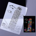 Bauserie-Gemäldevorlage Thema Stadt A4-Etikettenvorlage, Tower System (5pcs / Set), Sailing Line(5pcs / Set), 1 Paris Tower, 2 London Bridge, 3 Pisa Tower, 4 Big Ben, 5 Taj Mahal, 6 White House, 7 Castle, 8 Five-storied Pagoda, 9 Sydney, 10 Sailing Hotel – Bild 9