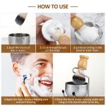 B3004 3 Teile/satz Männer Styling Werkzeuge Nylon Bart Pinsel Rack Schaum Schüssel – Bild 11