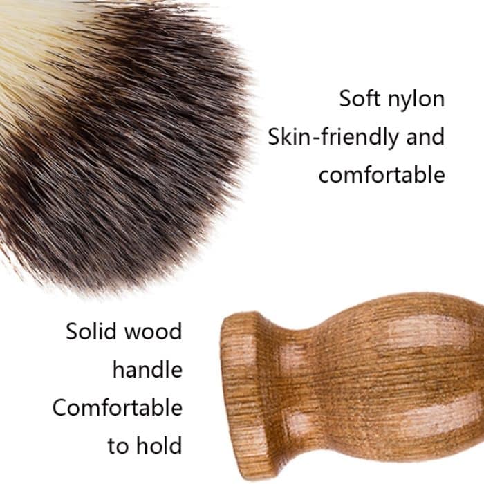 B3004 3 Teile/satz Männer Styling Werkzeuge Nylon Bart Pinsel Rack Schaum Schüssel – Bild 4