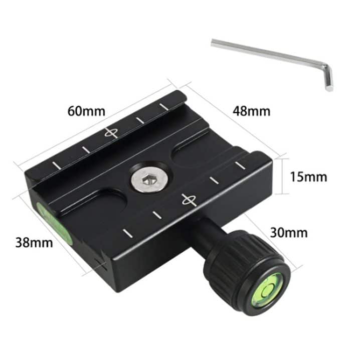 QR60 60mm Aluminiumlegierung Quick Release Plate Clamp Base – Bild 7