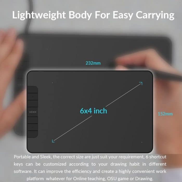 Veikk vk640 digital platte handgemalte picture board elektronische malerei board – Bild 3