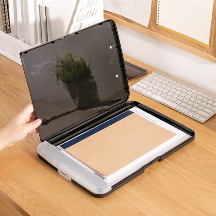 Aufbewahrungsbox für A4-Desktop-Ordner und Datendateien aus Kunststoff mit Kopierfunktion, A4 File Storage Box – Bild 3