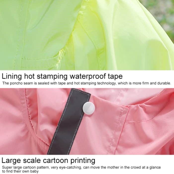 Dinosaurier kontinuierliche Kinder Regenmantel Junge Mädchen Baby reflektierende Ventilator Regenmantel, S, M, L – Bild 5