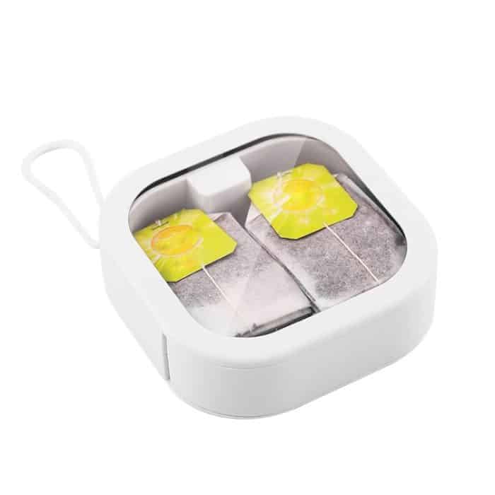 2 Stück tragbare Desktop-Aufbewahrungsbox, multifunktionale Finishing-Push-Box, Port Sundrome Kunststoff-Aufbewahrungsbox, Square White, Square Pink – Bild 1