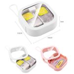 2 Stück tragbare Desktop-Aufbewahrungsbox, multifunktionale Finishing-Push-Box, Port Sundrome Kunststoff-Aufbewahrungsbox, Square White, Square Pink – Bild 2