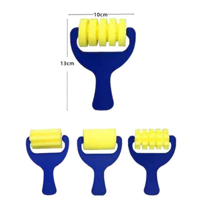 31 in 1 Malerei Schwamm Dichtung Früherziehung Kunst Graffiti Zubehör für Kinder, 31 in 1/Yellow, 31 in 1/Red, 31 in 1/Blue – Bild 6