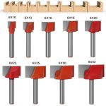 9 in1 6 Griff Unterreinigungsmesser Holzbearbeitungsschlitzfräser CNC Graviermaschine Werkzeug – Bild 2