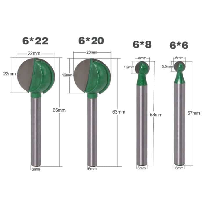 Sphärisches Schnitzmesser, Holzbearbeitung, gerader Griff, Schleifkopf, 4PCS/Set 6 Handles, 4PCS/Set 6 Handles Extended, 3 PCS/Set 3 Handle – Bild 5
