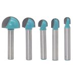 6-Schaft-Spitzen-Rundfräser Holzbearbeitungs-Relieffräser, 5 PCS/Set 6-18mm, 4 PCS/Set 16-32mm