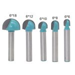 6-Schaft-Spitzen-Rundfräser Holzbearbeitungs-Relieffräser, 5 PCS/Set 6-18mm, 4 PCS/Set 16-32mm – Bild 2