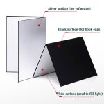 3-in-1-Reflektortafel, weiß + schwarz + silberfarben, faltbare Lichtdiffusortafel aus A3-Karton, 3-in-1 A3 Cardboard Silver, 3-in-1 A3 Cardboard Gold – Bild 3