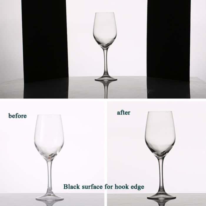 2 Stück 3-in-1-Reflexionsplatine White + Black + Silber A4-Karton-Faltlicht-Diffusor-Board – Bild 4